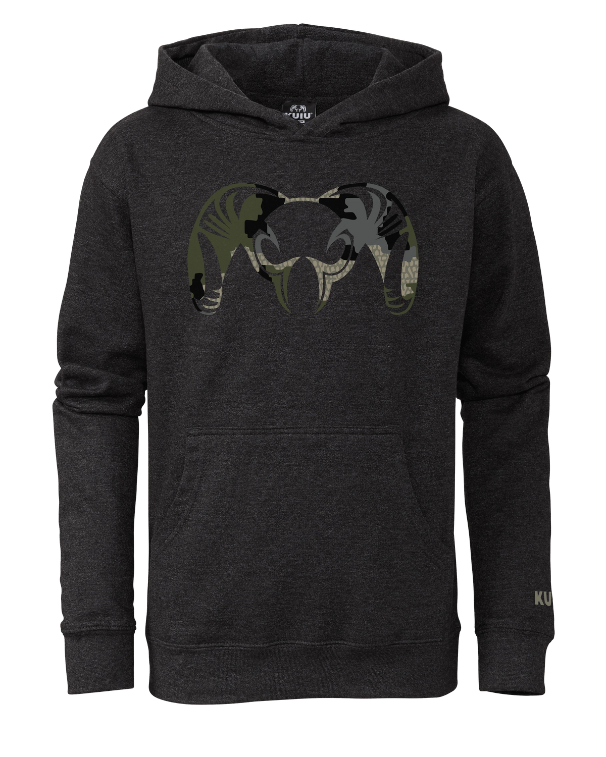Youth Camo Big Ram Hoodie | Verde