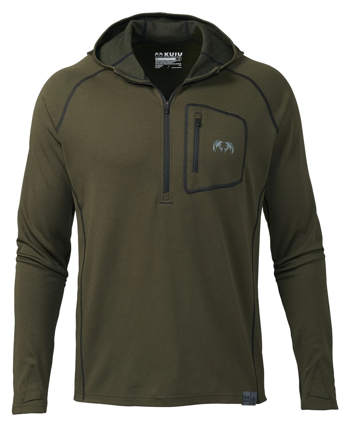 PRO Merino 200 Zip-T Hoodie | Loden