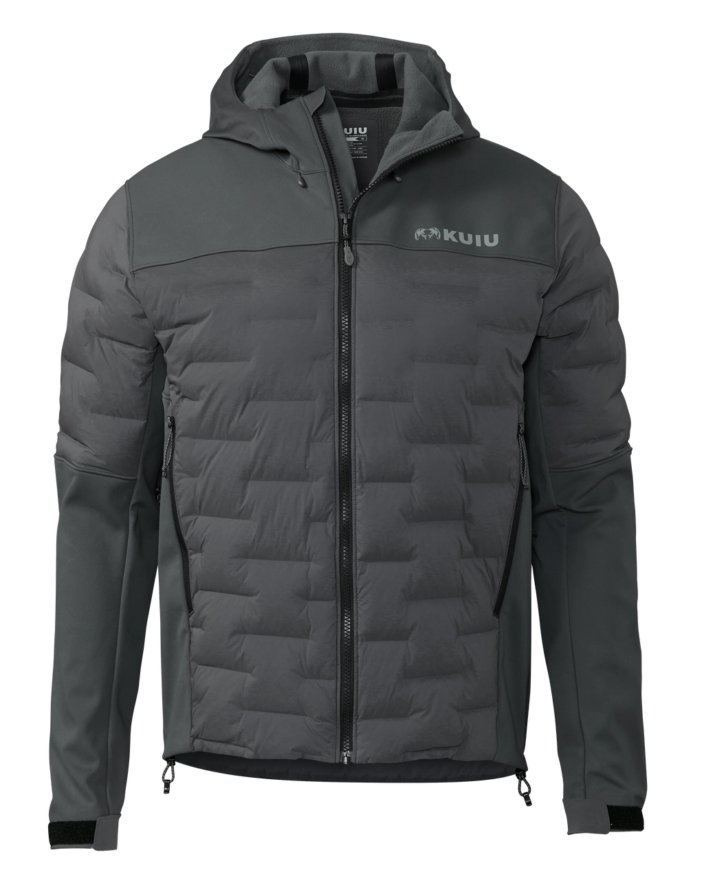 Axis Thermal Hybrid Hooded Jacket | Gunmetal