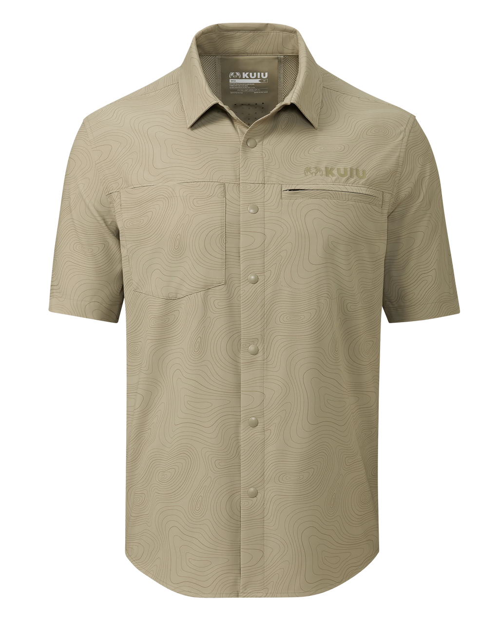 Mesa Vented SS Snap Shirt | Bone Topo Print